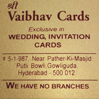 SRI VAIBHAV CARDS ikona