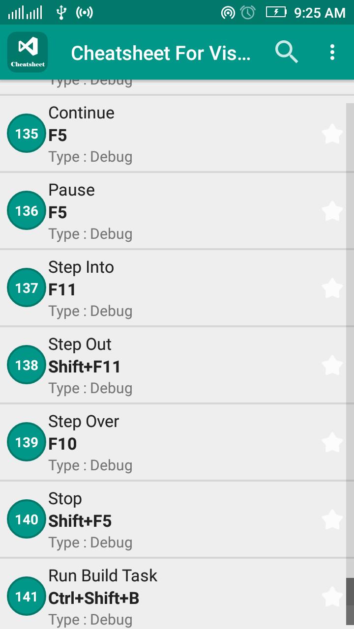 Cheatsheet For Visual Studio for Android - APK Download