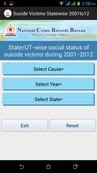 Suicide Victims 2001-2012 screenshot 1