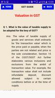 3 Schermata GST GUIDE, GST WORKING, LEARN ABOUT GST, GST RULES