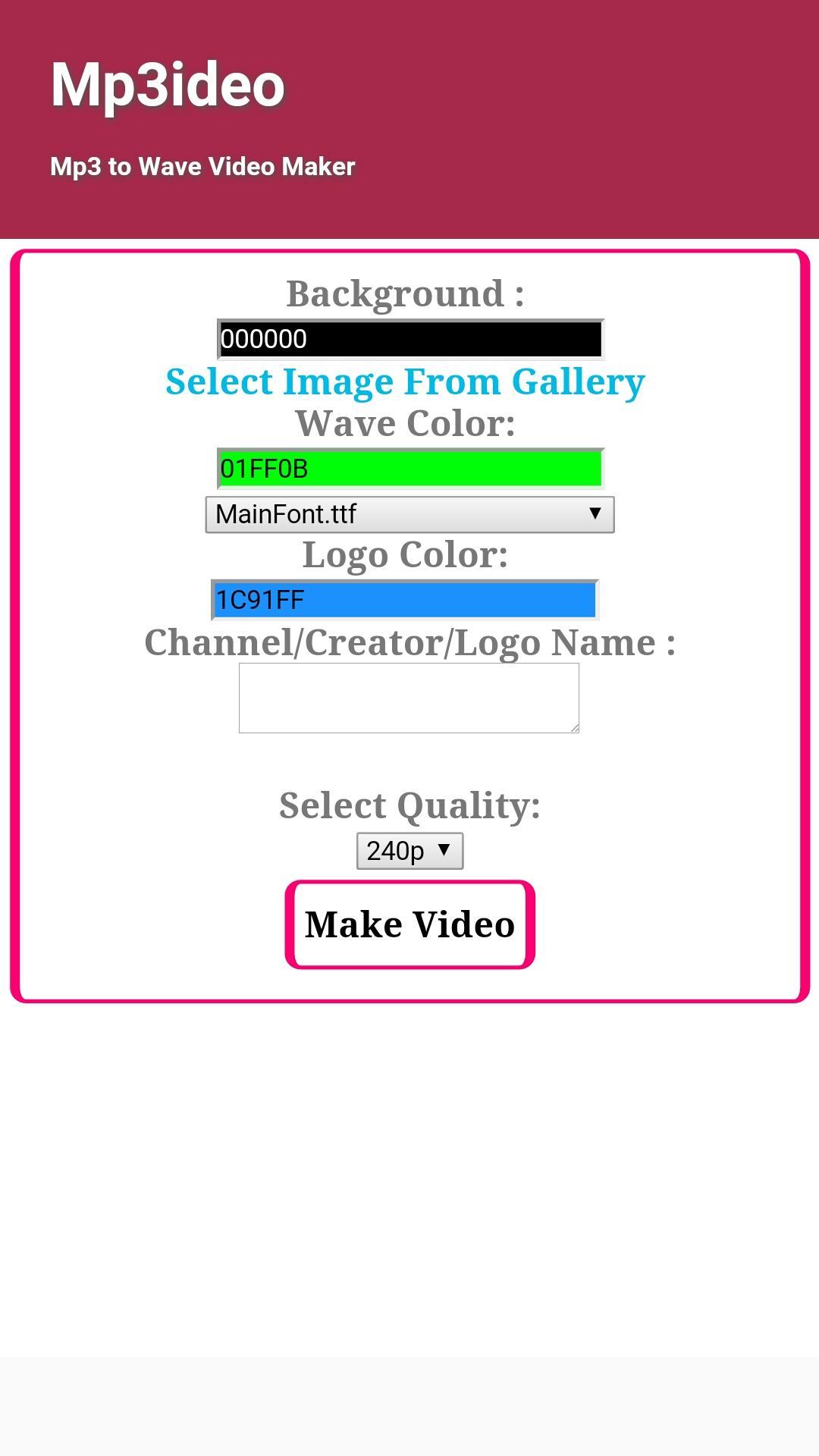 Mp3 to Video Maker Waveform Converter - Mp3ideo for Android - APK Download