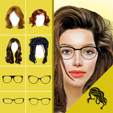 Hairstyle Changer app, virtual makeover women, men Zeichen