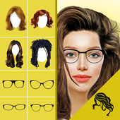 Hairstyle Changer app, virtual makeover women, men icon