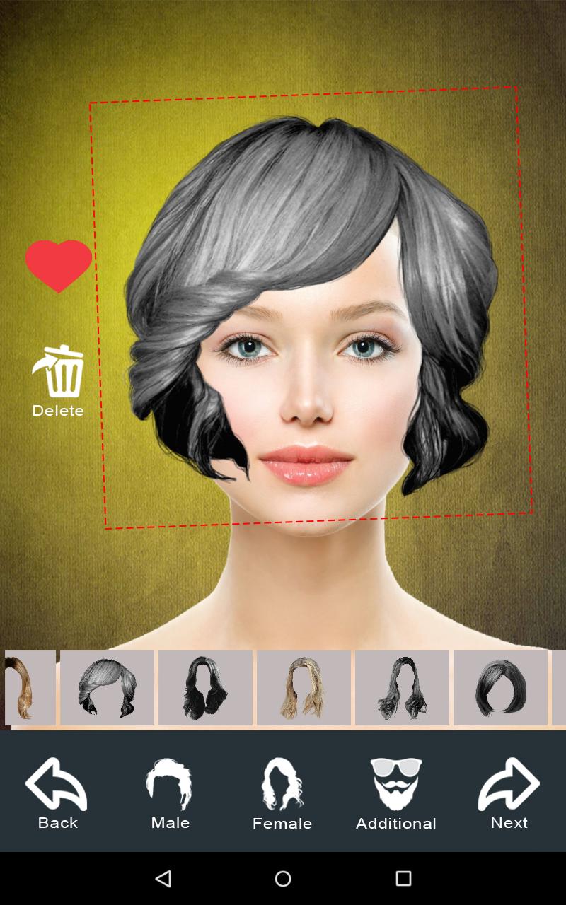hairstyle changer app, virtual makeover women, men for