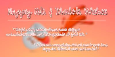 Happy Holi And Dhuleti Wishes plakat
