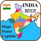 India States, Capitals, Maps - icône