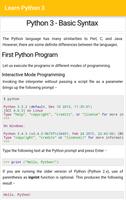 Learn Python 3 capture d'écran 2