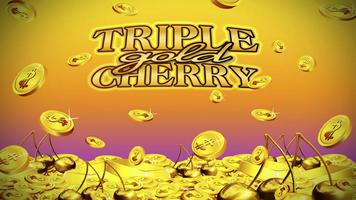 Triple Gold Cherry Slots plakat