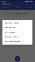 Call Blocker & Message Blocker by Group Affiche