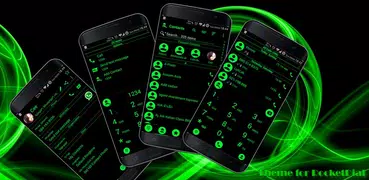 Dialer Theme Black Green drupe