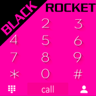 Theme Material Pink Black RocketDial icon