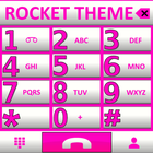 Theme Big Pink Whit Rocketdial icon