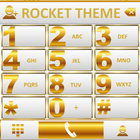 Theme White Gold RocketDial icon