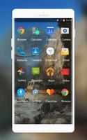 Theme for Intex Aqua T5 Cliff Waterfall Wallpaper screenshot 1