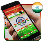 Elegant Indian Flag Launcher Zeichen