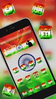 Elegant Indian Flag Launcher Plakat