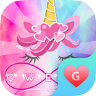 Infinity Love Unicorn Kız Klavye Teması simgesi