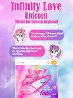 Infinity Love Unicorn Keyboard Theme for Girls poster