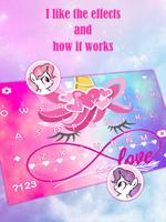 Infinity Love Unicorn Keyboard Theme for Girls 스크린샷 2