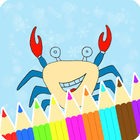 Coloring Book : Crab Pages Zeichen