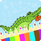 Coloring Book Alligator Pages icône
