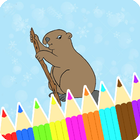 Coloring Book Beaver Pages ikona