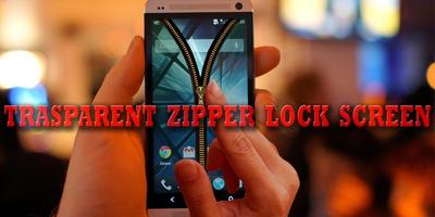 Transparent Zipper Lock Screen Affiche