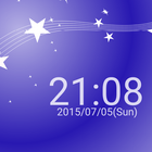 七夕 天の川イメージ 時計のライブ壁紙 simgesi