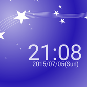 七夕 天の川イメージ 時計のライブ壁紙 icon