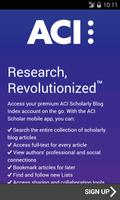 ACI Scholarly Blog Index Affiche