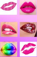 Pink Lips Wallpaper Affiche