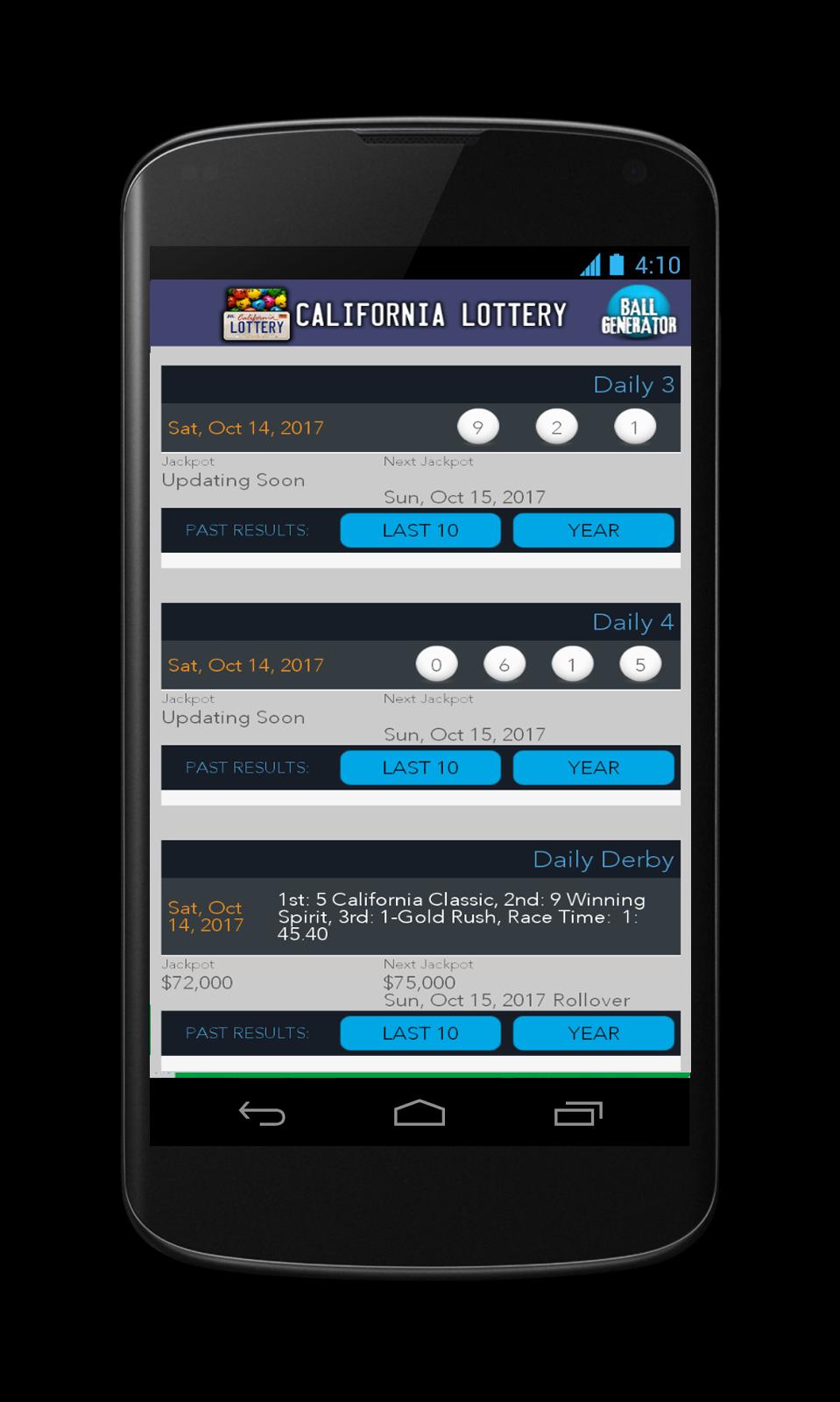 California Lottery Daily 3 California Lottery Daily 3