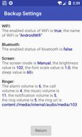 Backup Settings اسکرین شاٹ 2