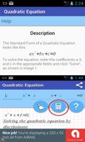 Quadratic Equation ภาพหน้าจอ 2