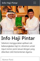 Info Haji Pintar - Cek Porsi Haji Indonesia تصوير الشاشة 1