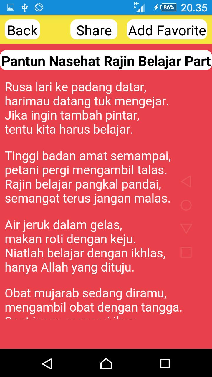 Dapatkan Gambar Kumpulan Pantun Nasehat For Android Apk Download Terbaru by Cikimm