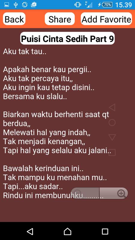 Puisi Cinta Sedih Dan Galau For Android Apk Download