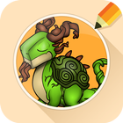 Draw Drawings Legendary Dragons and Monsters Mania أيقونة
