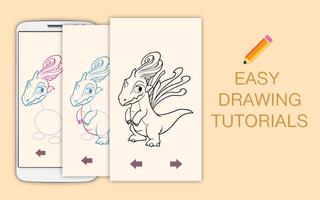 Draw Drawings Legendary Dragons and Monsters Mania capture d'écran 3