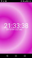 Digital clock Gradient pattern poster