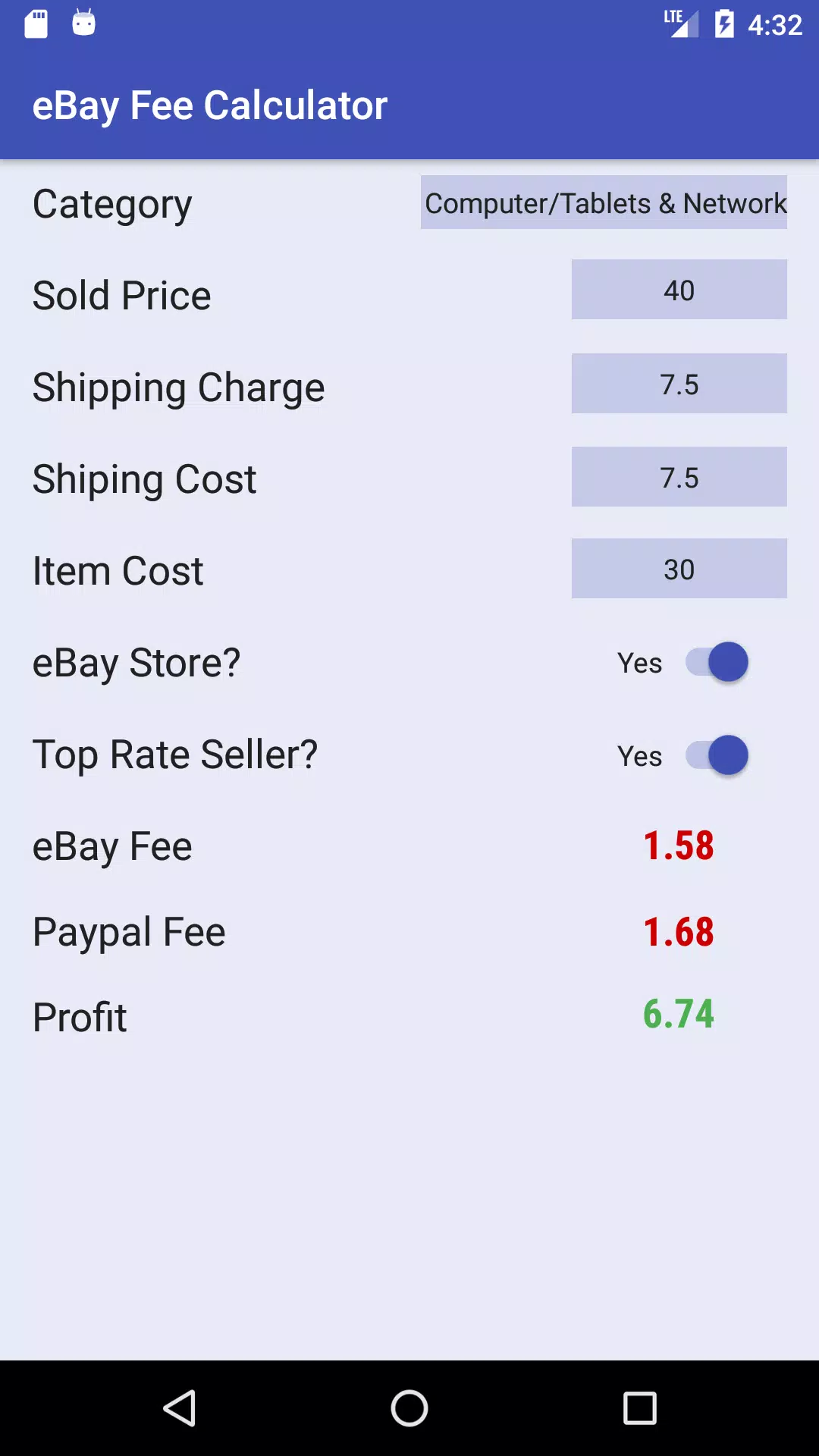 eBay Fee Calculator APK for Android Download