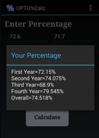 UPTU Percentage Calculator capture d'écran 3