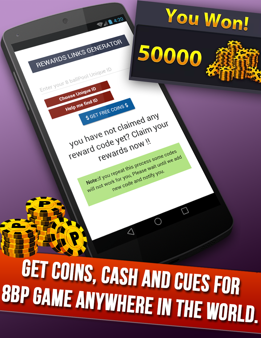 instant Rewards daily free coins for 8 ball pool for Android ... - 