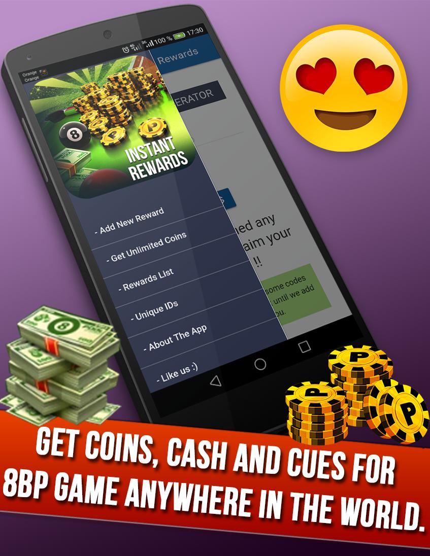 instant Rewards daily free coins for 8 ball pool APK for Android Download