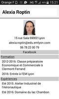 Alexia Roptin CV Affiche