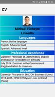 Mickael Picheyre CV App Affiche