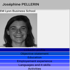 Joséphine PELLERIN CV icône