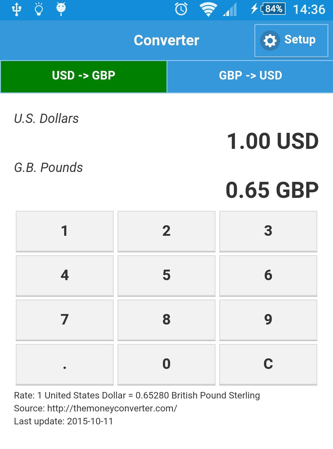 US Dollars to Pounds converter para Android APK Baixar