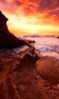 Cliff and ocean live wallpaper постер