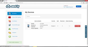 Sent.ly SMS Gateway API تصوير الشاشة 2